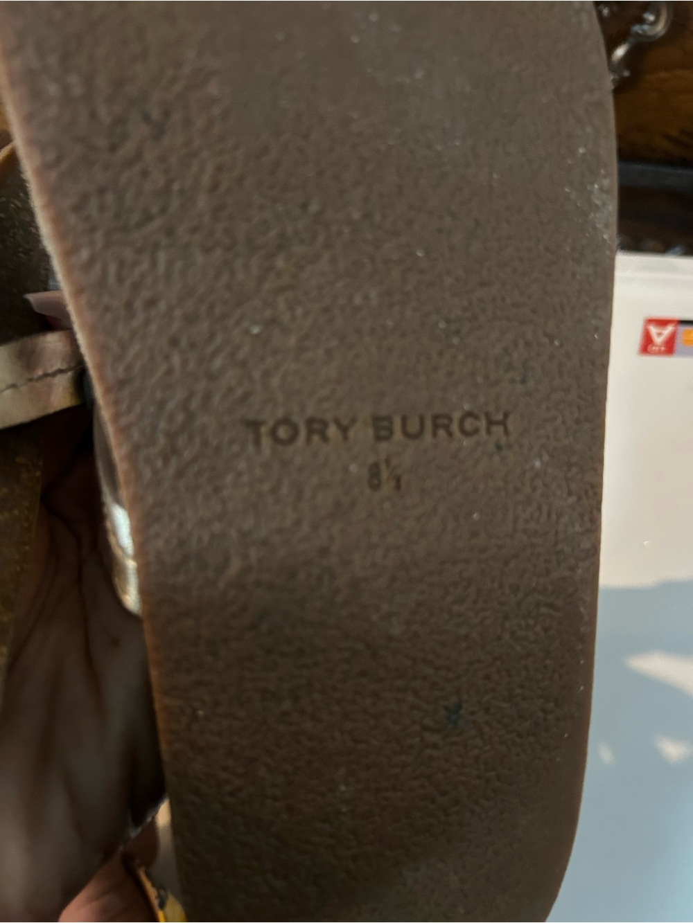 Tory Burch Brown Leather Sandal Sole - Picture 4 of 4